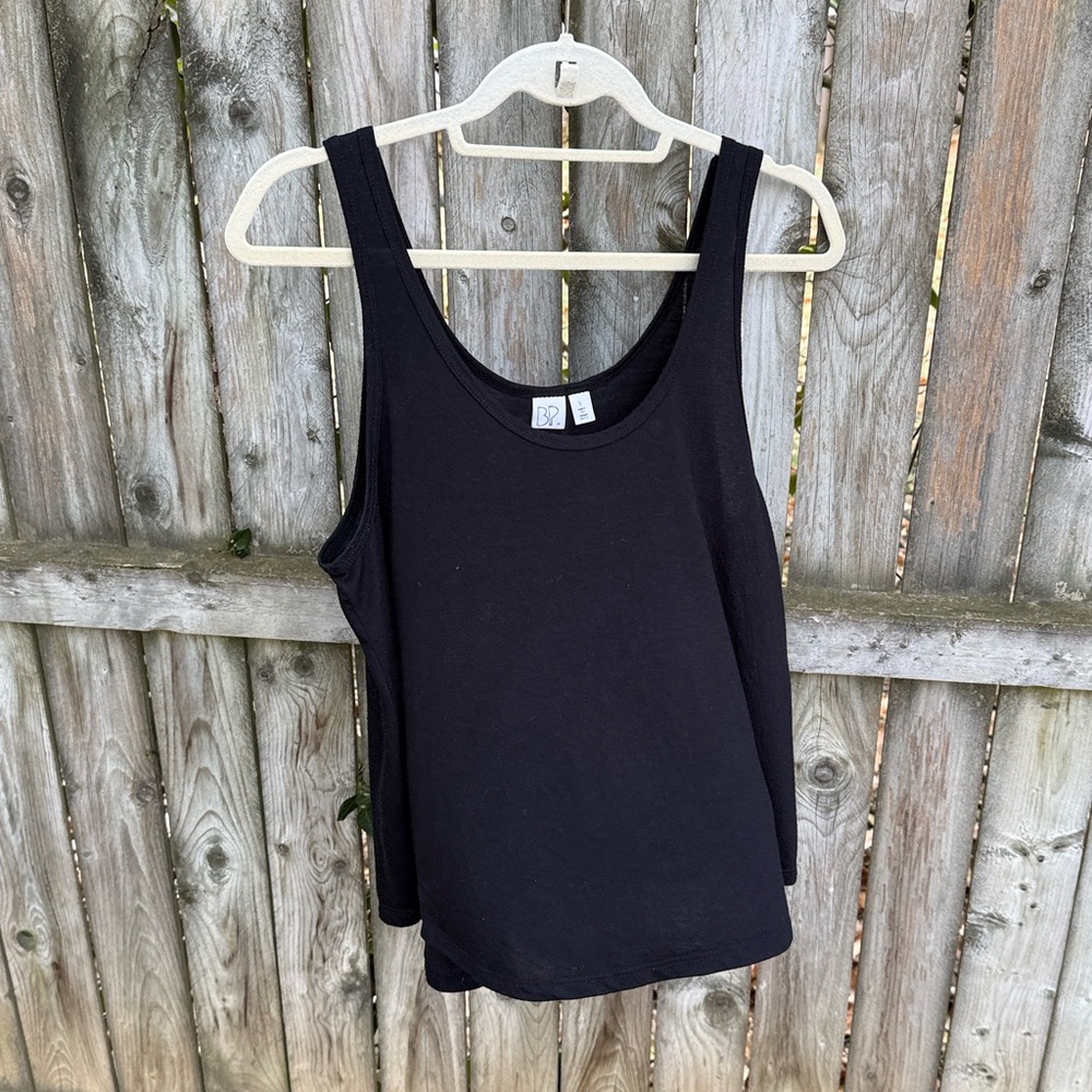 FREE w/purchase BP Nordstrom Double Scoop Neck Tank top shell Black L
